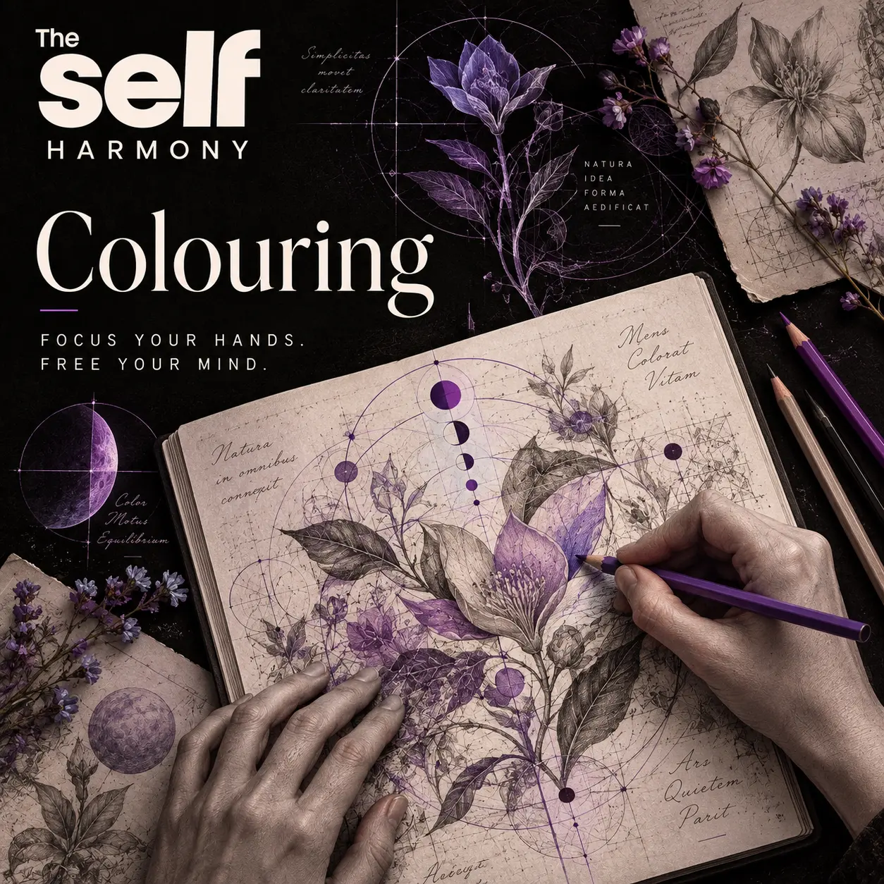 The Self Harmony — Colouring: Focus your hands. Free your mind.