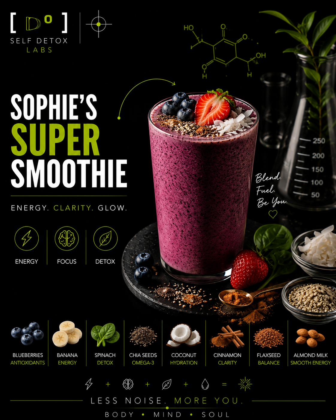 Sophie's Super Smoothie Self Detox recipe card
