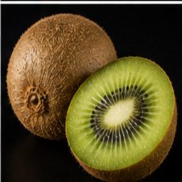 Kiwi photographed on black