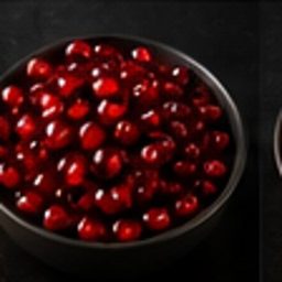Pomegranate photographed on black