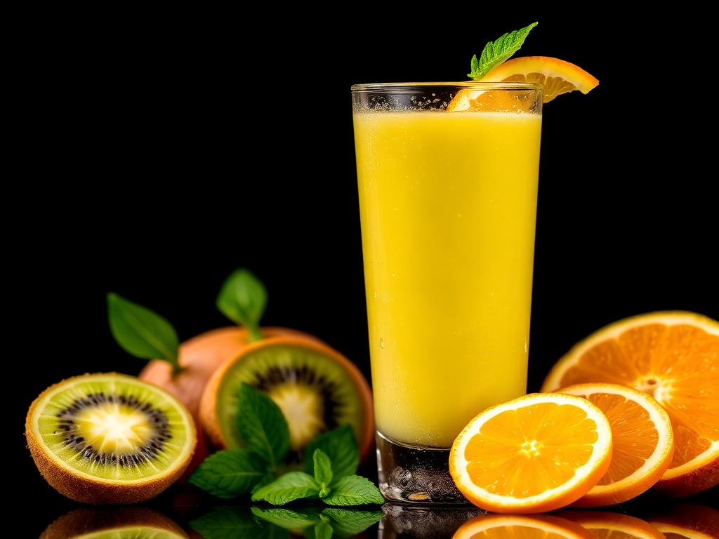 Citrus Clarity — Self Detox recipe photographed on black