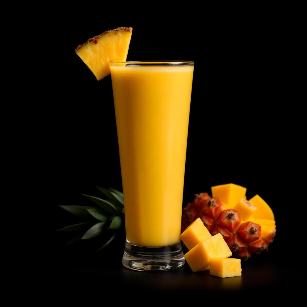 Tropical Enzyme — Self Detox recipe photographed on black