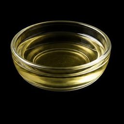 Sunflower oil specimen photographed on a black background